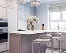 So stellen Sie ein Kücheninnenraum mit einem Waschbecken am Fenster aus: Nützliche Tipps und 58 Fotos 6462_115