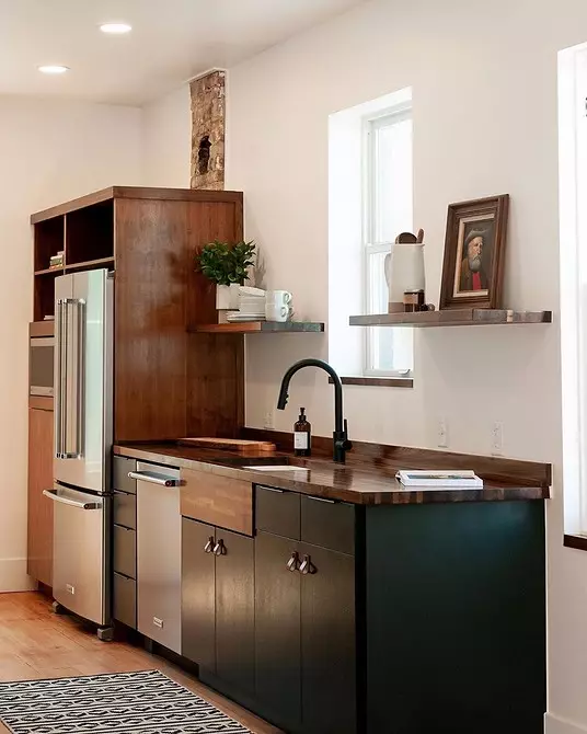 Jak vydat kuchyňský interiér s umyvadlem v okně: užitečné tipy a 58 fotografií 6462_43