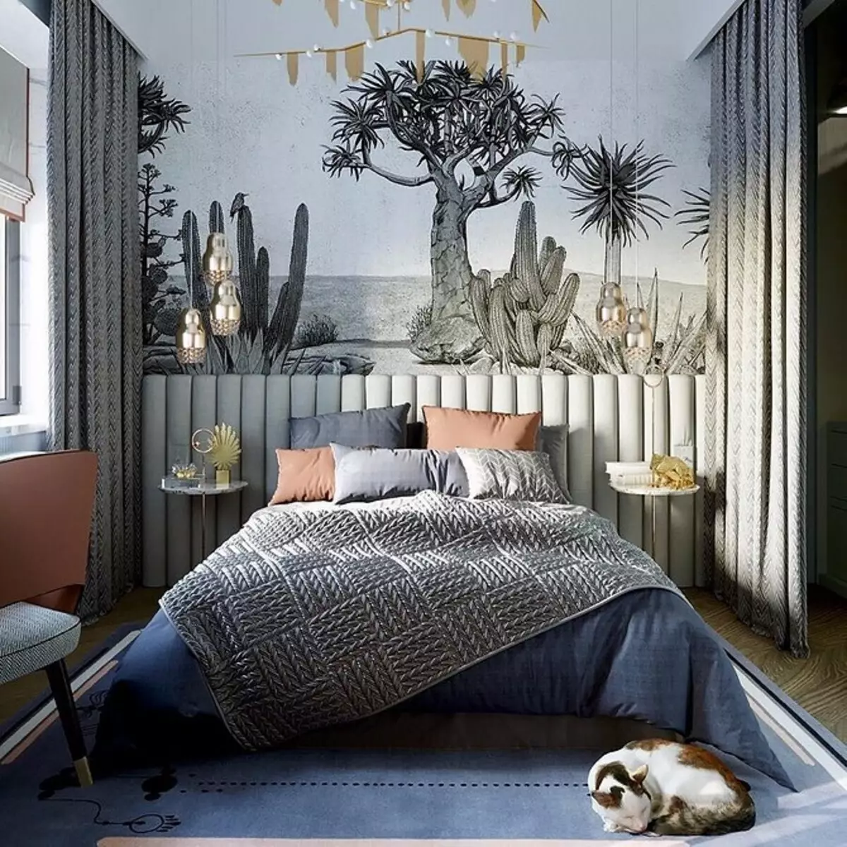 Bedroom Wallpaper Design: Fashion Trends 2020 and Selling Tips 6477_43
