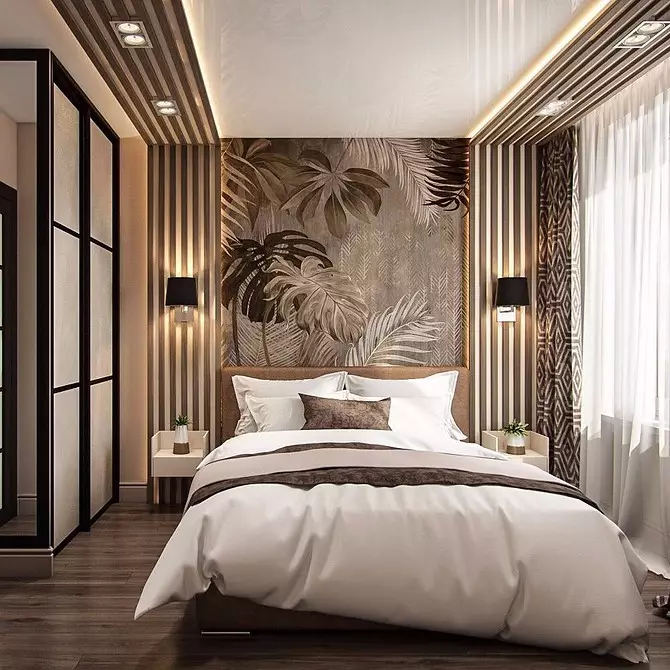 I-Bedroom Wallpaper Design: Izitayela zemfashini ezingama-2020 namathiphu wokuthengisa 6477_45