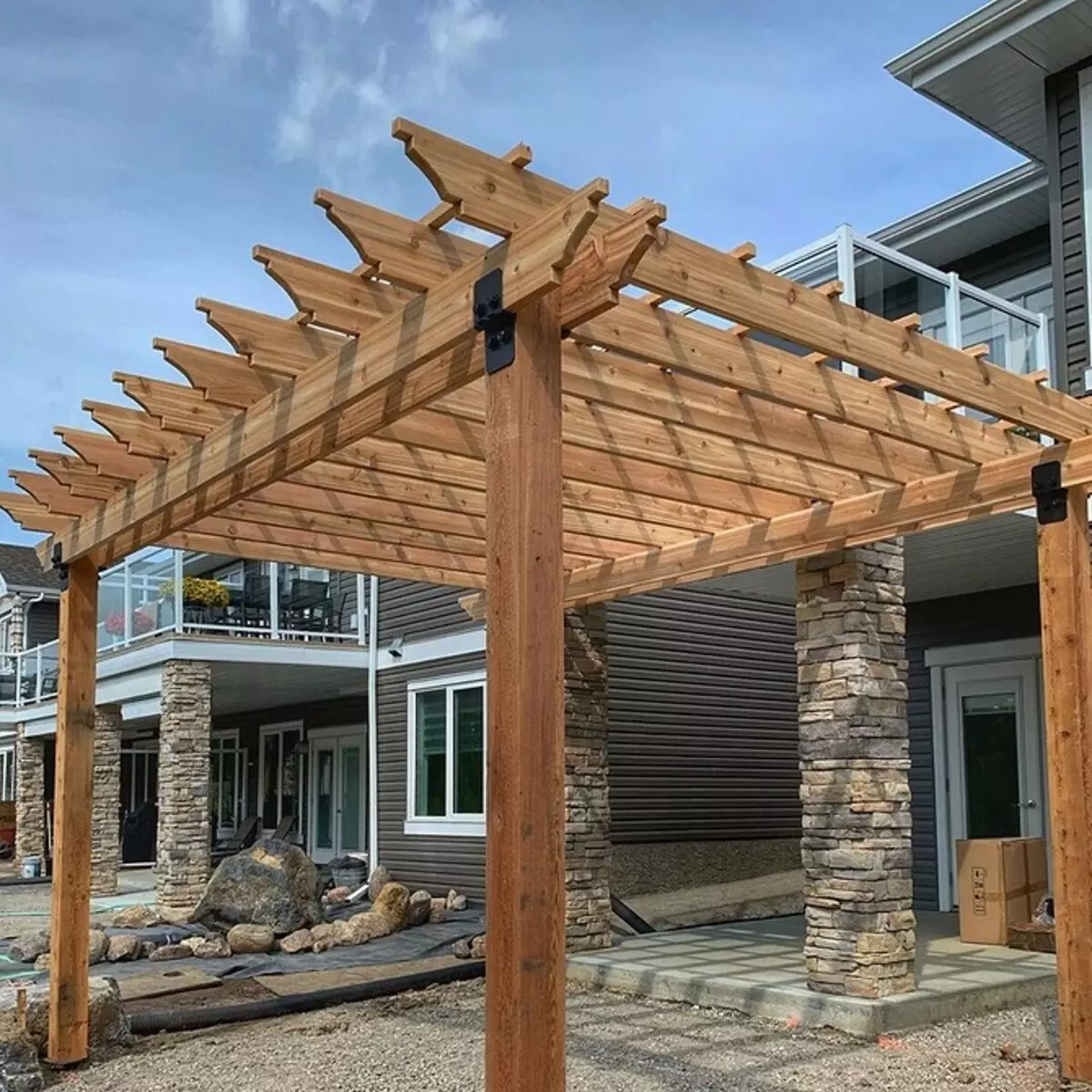 Чӣ тавр як pergola чӯбӣ ин корро кардан лозим аст: Дастурҳои муфассал 6606_23