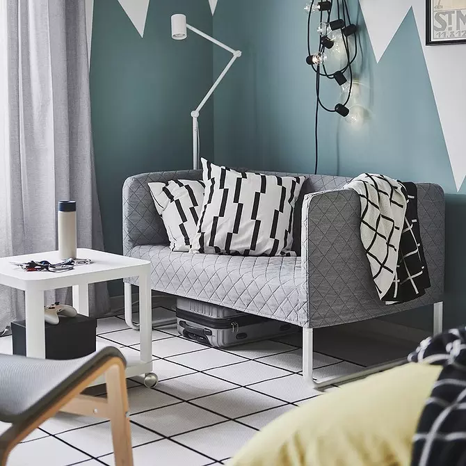 Kako dogovoriti jeftinu dnevnu sobu s IKEA: Pronađeno 11 prikladnih roba 6648_15