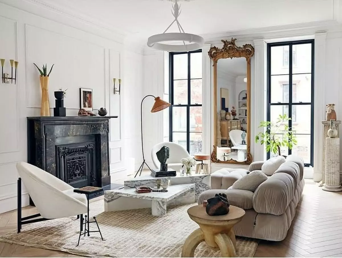 Crea una zona blanda ideal en la sala de estar: 7 maneras de combinar sofá y sillones 6660_12