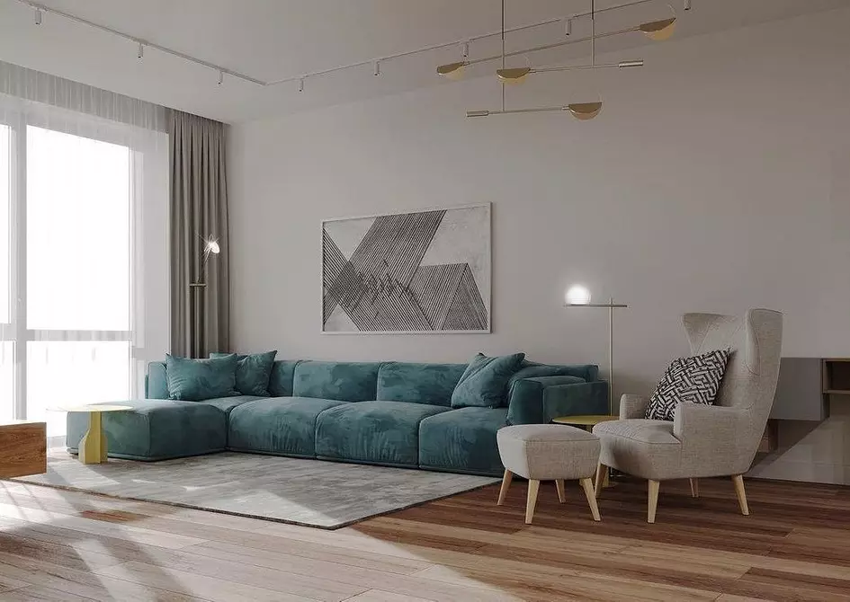 Vytvorte si ideálnu mäkkú zónu v obývacej izbe: 7 spôsobov, ako kombinovať pohovku a kreslá 6660_31