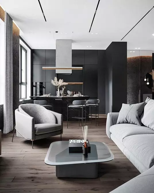 Vytvorte si ideálnu mäkkú zónu v obývacej izbe: 7 spôsobov, ako kombinovať pohovku a kreslá 6660_59