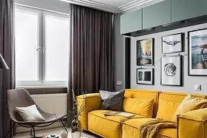 Fashionable curtains sa living room sa modernong estilo (52 mga larawan) 6680_1
