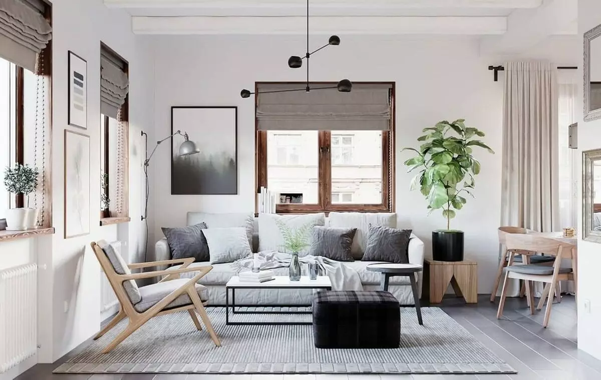 Módní záclony v obývacím pokoji v moderním stylu (52 fotografií) 6680_15