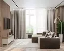 आधुनिक शैली में रहने वाले कमरे में फैशनेबल पर्दे (52 फोटो) 6680_56