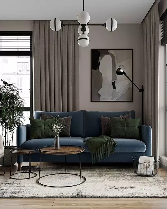 Módní záclony v obývacím pokoji v moderním stylu (52 fotografií) 6680_78