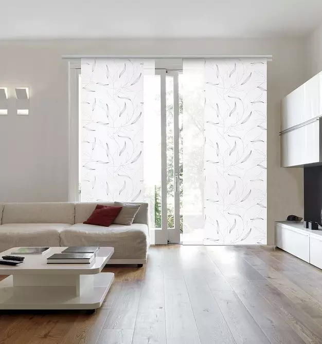 Fashionable curtains sa living room sa modernong estilo (52 mga larawan) 6680_86