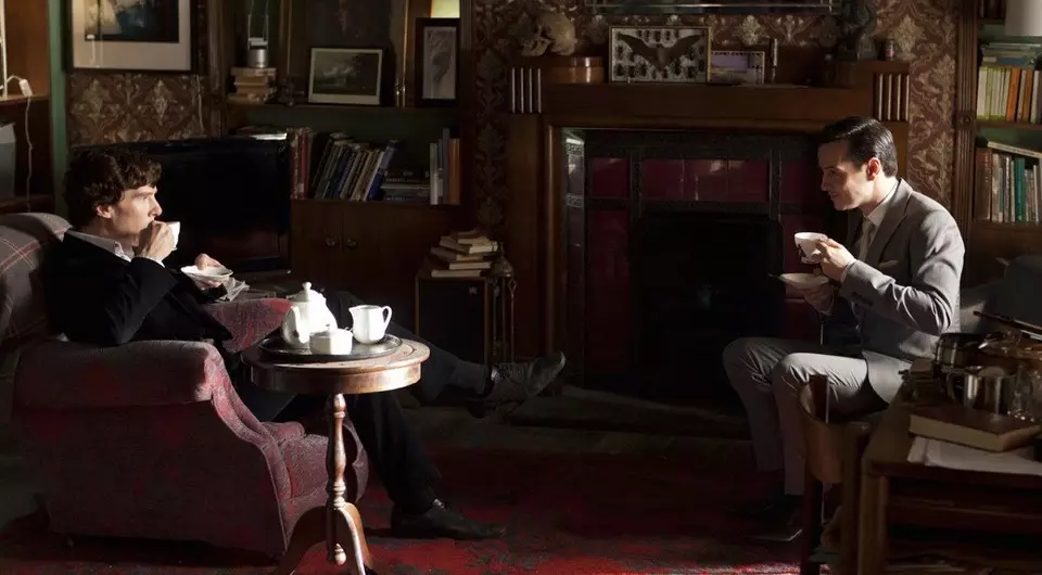 Sherlock Holmes起居室和4间舒适的娱乐室，距着名电影和电视剧
