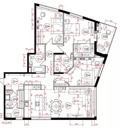 Leilighet for stor familie: moderne klassiker i grå-blå gamme 6822_37