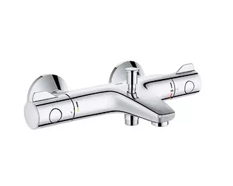 Thermostatic double-sided bath mixer na may grohe grohmherm shower