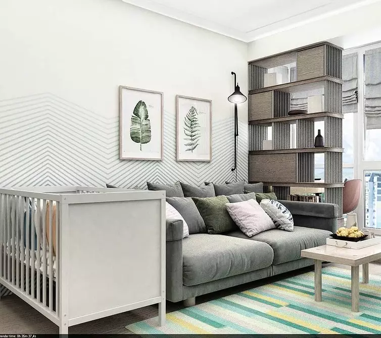 داخلی اتاق نشیمن در آپارتمان: ایده های طراحی برای یک اتاق از 20 متر مربع. M و 58 عکس 7163_97
