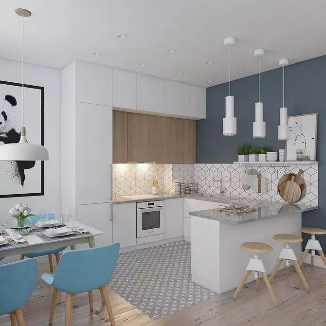 Tendances 2020 dans la cuisine design: styles de mode, couleurs et accessoires 7187_14