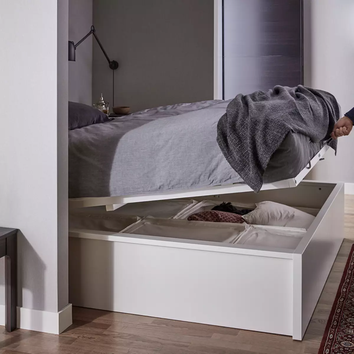 Ferramentas Un lugar de durmir en Melogabrites: 9 mellores camas, sofás e sofás de Ikea 7288_49