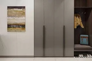 Hall con un gabinete en un estilo moderno: ideas para crear una hermosa y cómoda zona de entrada 7308_1