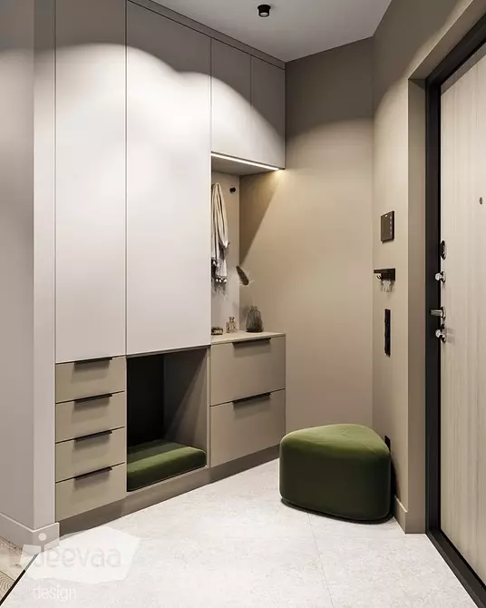 Сала со кабинет во модерен стил: идеи за создавање на убава и удобна влезна зона 7308_105