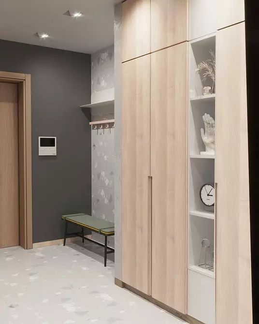 Сала со кабинет во модерен стил: идеи за создавање на убава и удобна влезна зона 7308_31