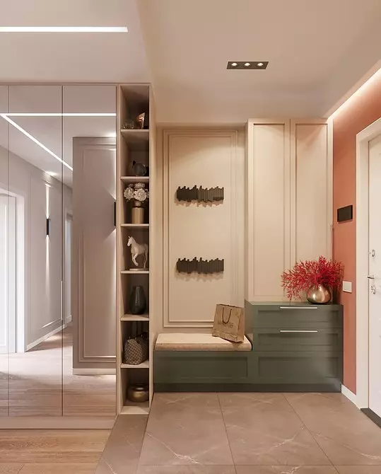 Halle mit einem Kabinett in einem modernen Stil: Ideen zum Erstellen einer schönen und komfortablen Eingabezone 7308_32