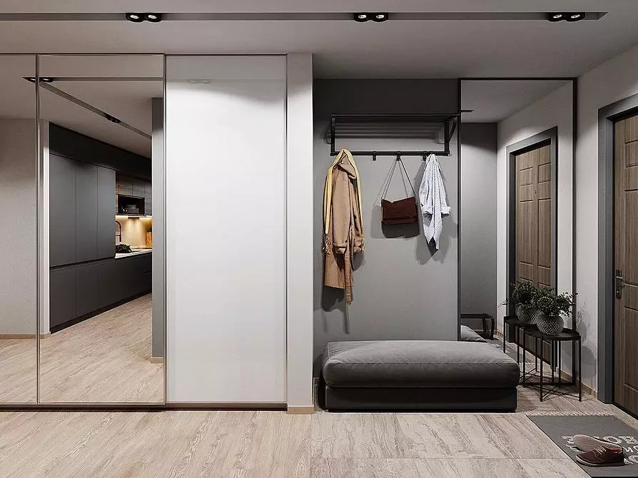 Hall con un gabinete en un estilo moderno: ideas para crear una hermosa y cómoda zona de entrada 7308_50