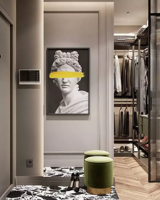 Halle mit einem Kabinett in einem modernen Stil: Ideen zum Erstellen einer schönen und komfortablen Eingabezone 7308_82