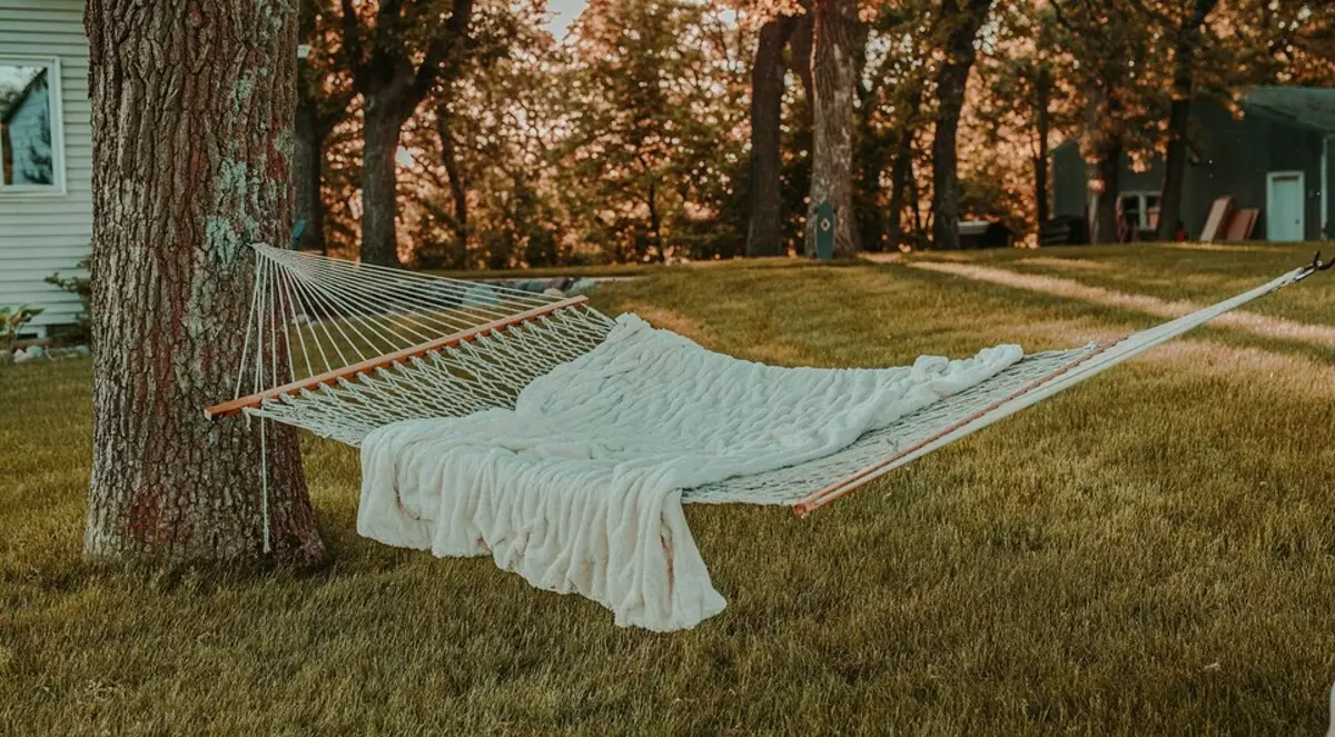 How to hang a hammock at the cottage: choosing a place and methods of fastening