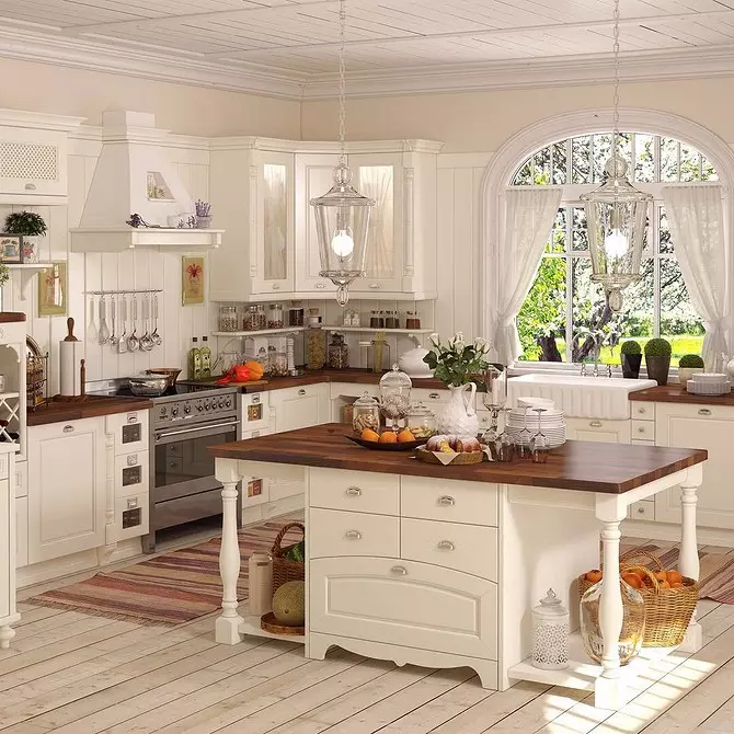 厨房里的窗帘风格普罗旺斯风格：选择和实际模型的提示 7338_13