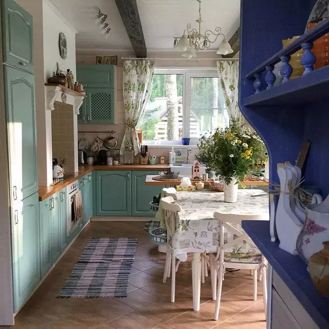 Curtains in the kitchen in the style of Provence: Tips for choosing and actual models 7338_14