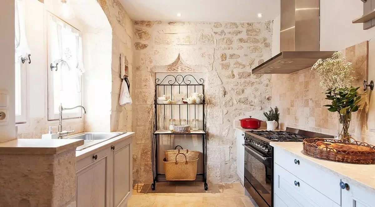 Provence tarzında mutfakta perdeler: seçme ve gerçek modeller için ipuçları