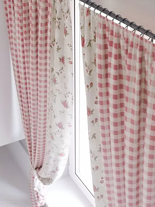 Curtains in the kitchen in the style of Provence: Tips for choosing and actual models 7338_65