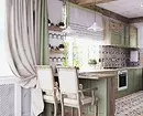 厨房里的窗帘风格普罗旺斯风格：选择和实际模型的提示 7338_72