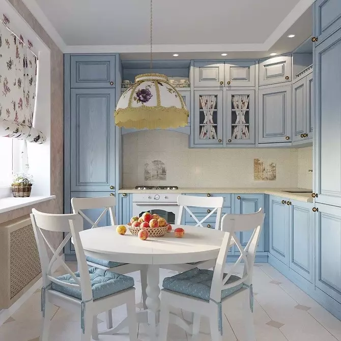 Curtains in the kitchen in the style of Provence: Tips for choosing and actual models 7338_76