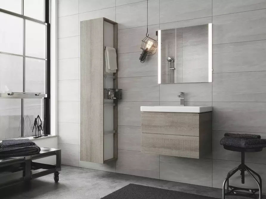 Interior de baño beige: 11 ideas de deseño 7452_36