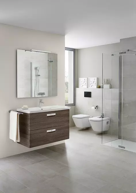 Beige Bathroom Mambo ya Ndani: 11 Design Mawazo. 7452_42