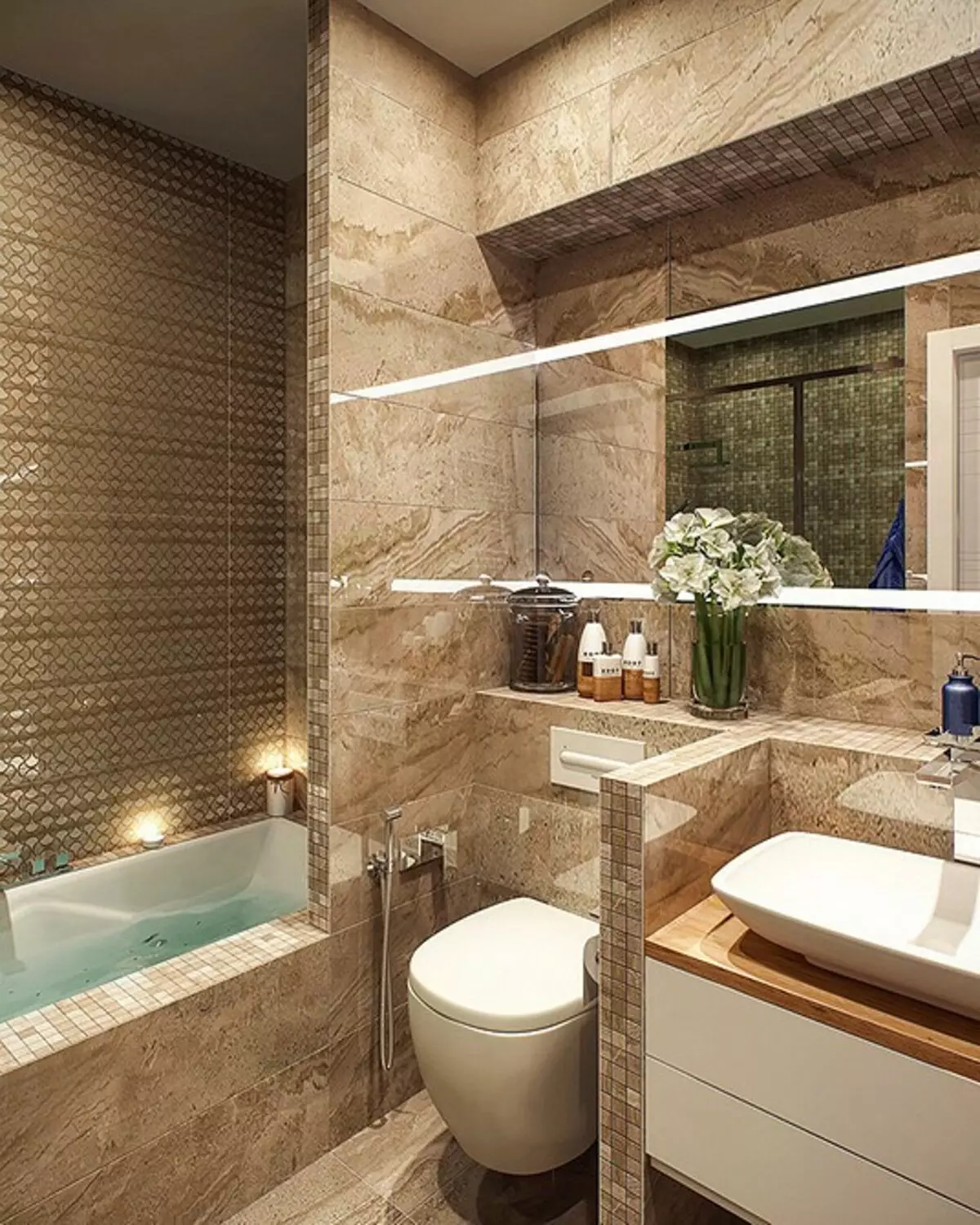 Beige Bathroom Interior: 11 Design Ideas 7452_51