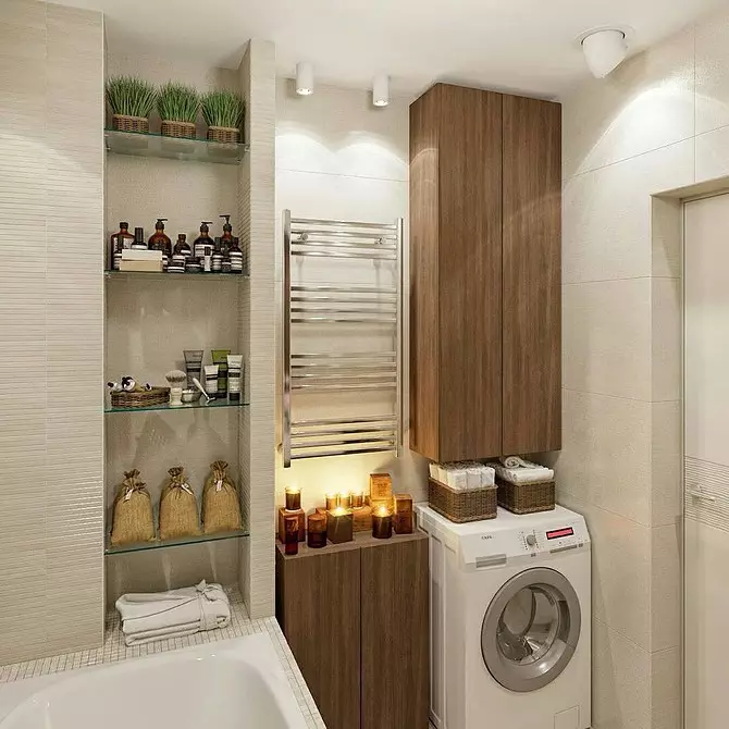 Beige badeværelse interiør: 11 design ideer 7452_66