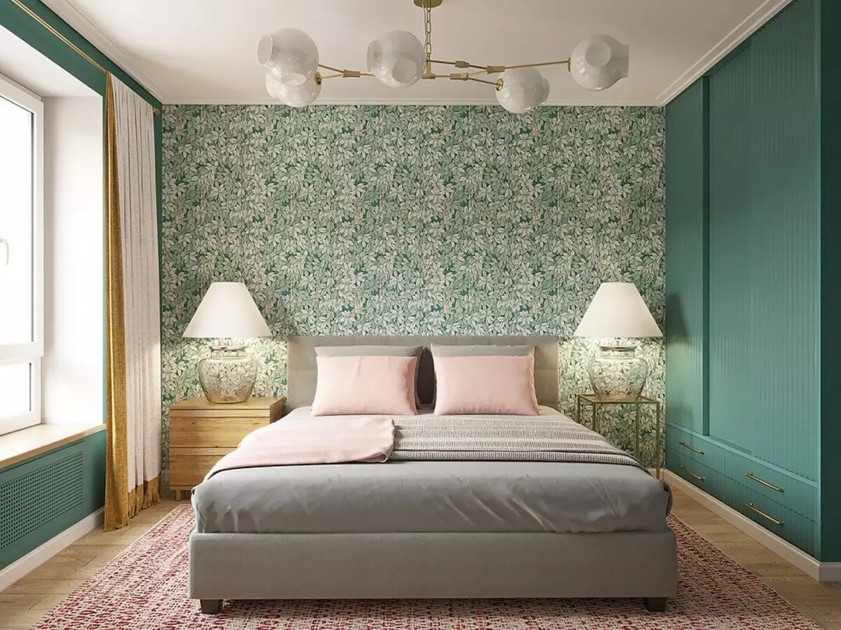 Ce culoare a tapetului de a alege pentru dormitor pentru a face camera confortabilă și frumoasă 7454_10