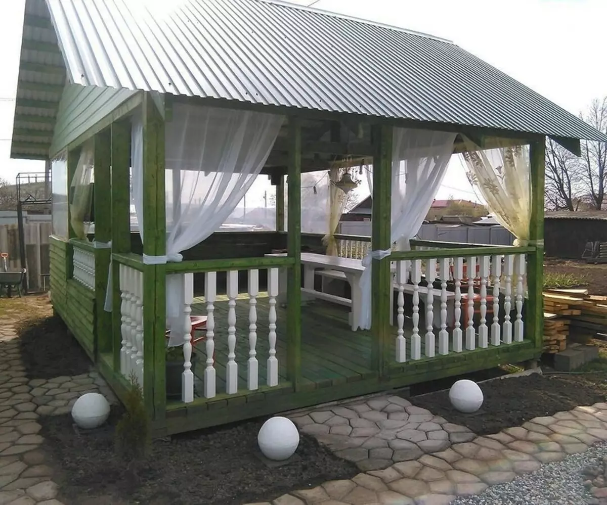 Simple and beautiful: how to make a gazebo of wood (55 photos) 7473_88
