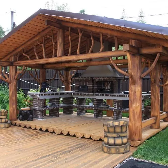 Simple and beautiful: how to make a gazebo of wood (55 photos) 7473_99