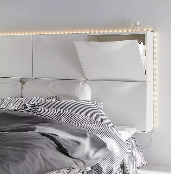 IKEA vir 'n klein slaapkamer: 9 funksionele en stylvolle items tot 3 000 roebels 7494_22
