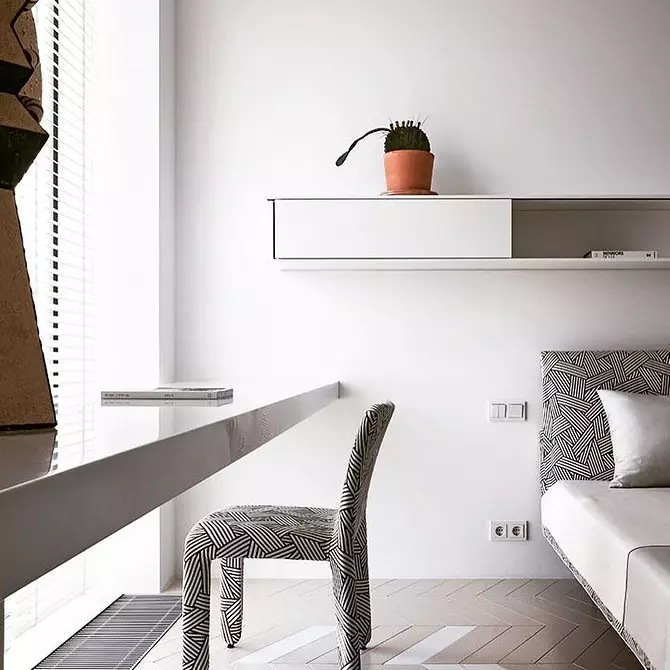 लहान अपार्टमेंटमध्ये minimalism कसे प्राप्त करावे: 7 स्मार्ट सोल्यूशन्स 7536_47