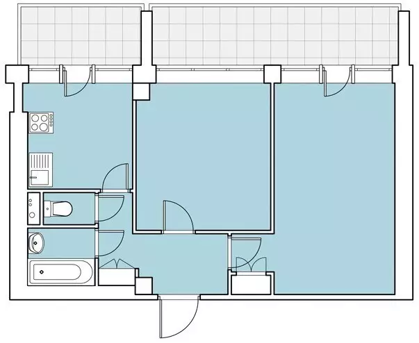 Planificarea apartamentelor în Hrușciov: Tipuri principale 7556_16