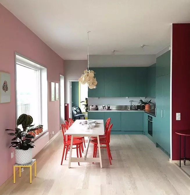 Welke kleurkeuken kiest: 6 momenten om een ​​ideaal interieur te creëren 7576_45