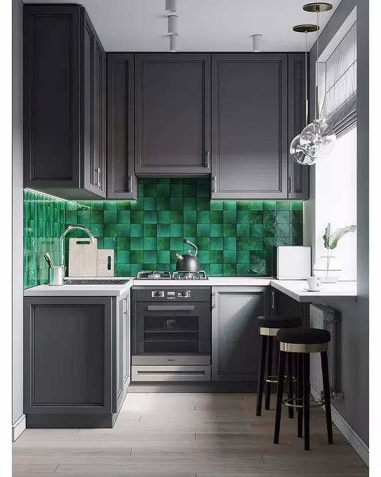 Hvilket farve køkken vælger: 6 øjeblikke at skabe et ideelt interiør 7576_93