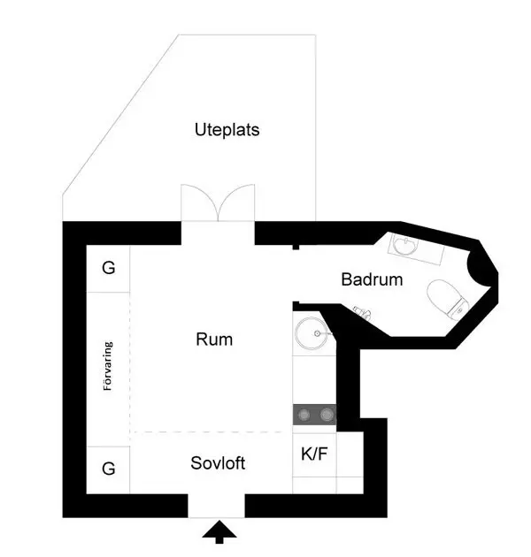 7 apartamente ideale skandinave më pak se 30 sq.m 7664_202