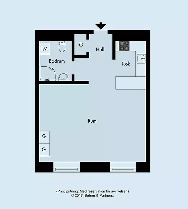 7 apartamente ideale skandinave më pak se 30 sq.m 7664_98