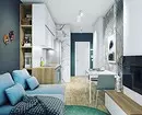 Design kuchyně-obývací pokoj plocha 15 m2 (53 fotek) 7714_59