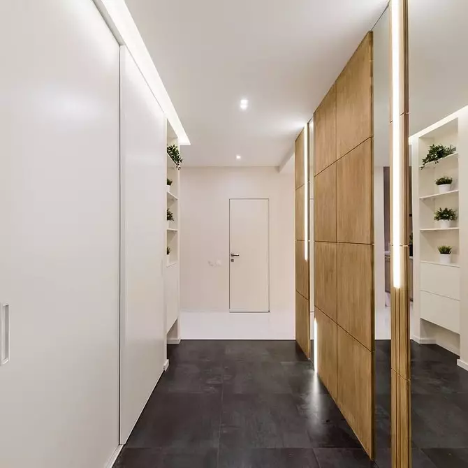 So stellen Sie ein langes Korridor-Design aus: schöne Ideen und praktische Lösungen 7736_88