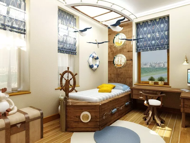 Kamar barudak dina gaya laut (30 poto) 7871_12